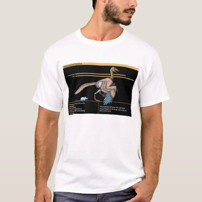 Archaeopticyx - Biology Jurassic Dinosaur T-Shirt (Front)