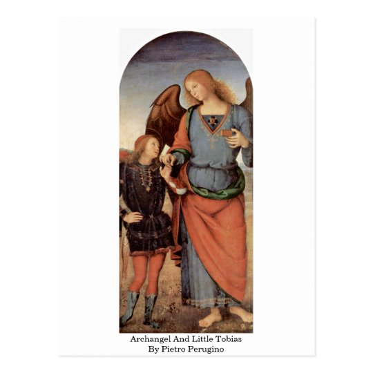 Archangel And Little Tobias By Pietro Perugino Postcard