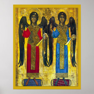 Archangel Angel Michael and Gabriel Icon Poster