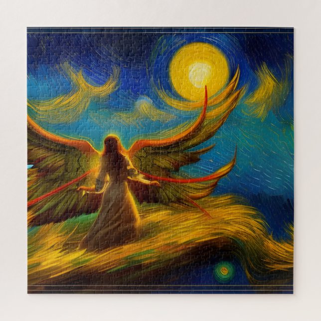 Archangel Gabriel as painted by van Gogh Jigsaw Puzzle (Vertical)