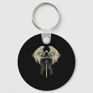 Archangel Gabriel Christian Angel Catholic Warrior Keychain