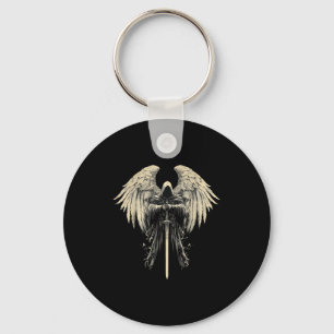 Archangel Gabriel Christian Angel Catholic Warrior Keychain
