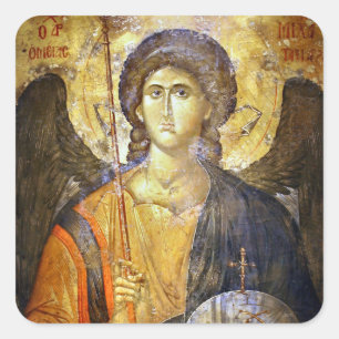 Archangel Gabriel Orthodox Christian Icon Square Sticker