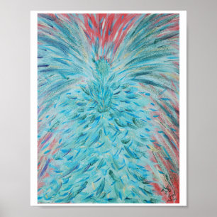 Archangel Haniel affiche d'art énergétique, 8"x10"