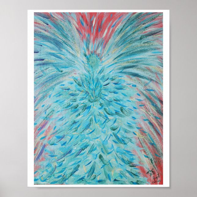 Archangel Haniel affiche d'art énergétique, 8"x10" (Devant)