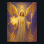 Archangel Metatron – Guardian of Sacred Wisdom Poster<br><div class="desc">Step into a celestial realm with this stunning depiction of Archangel Metatron, the divine scribe and guardian of sacred wisdom. Clad in radiant white robes laced with ancient symbols and sacred geometry, Metatron emanates brilliant golden and violet light. His immense rainbow-hued wings stretch outward, glowing with ethereal power. In one...</div>