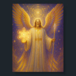 Archangel Metatron – Guardian of Sacred Wisdom Poster<br><div class="desc">Step into a celestial realm with this stunning depiction of Archangel Metatron, the divine scribe and guardian of sacred wisdom. Clad in radiant white robes laced with ancient symbols and sacred geometry, Metatron emanates brilliant golden and violet light. His immense rainbow-hued wings stretch outward, glowing with ethereal power. In one...</div>