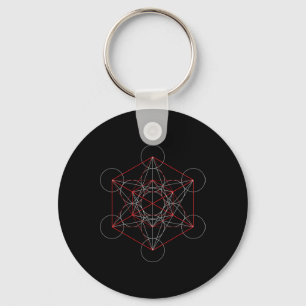 Archangel Metatrons Cube Sacred Geometry Spiritual Keychain