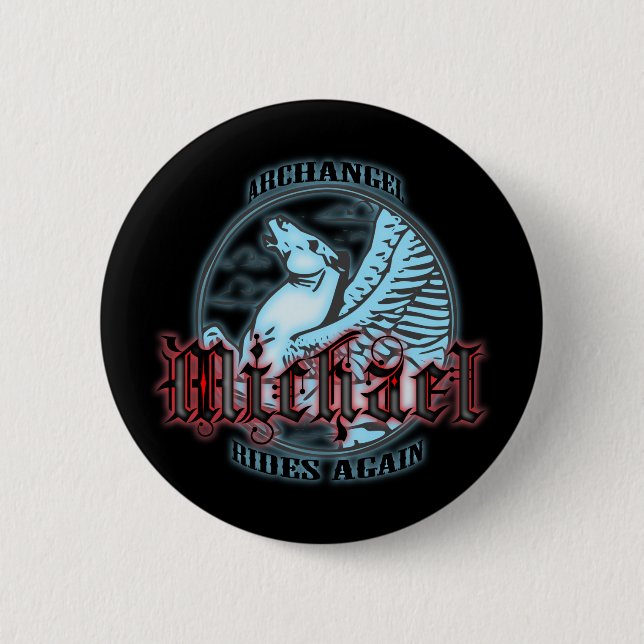 Archangel Michael 2 Inch Round Button (Front)