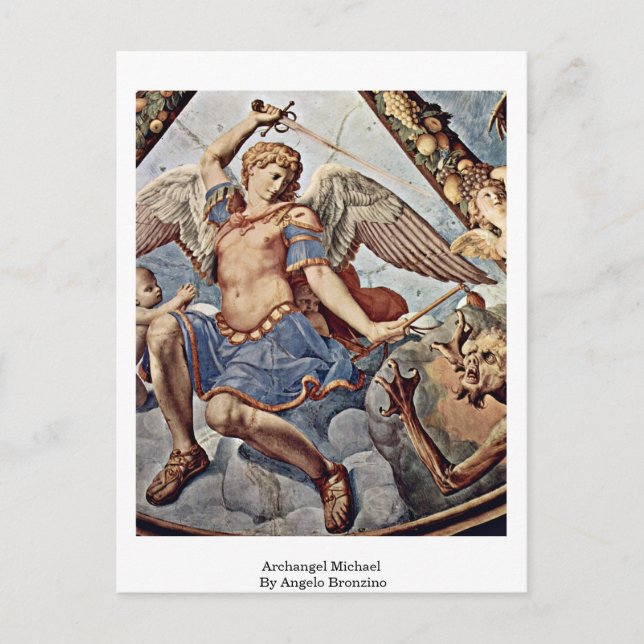 Archangel Michael By Angelo Bronzino Postcard (Front)