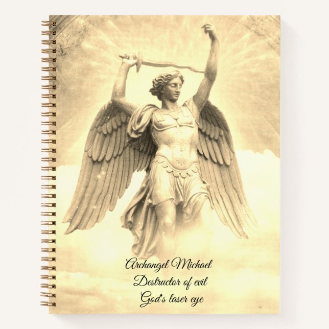 Archangel Michael carnet en spirale jaune (Devant)