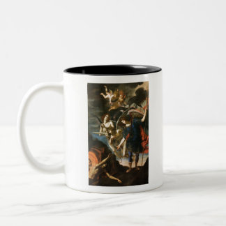 Archangel Michael Delivers Souls to Purgatory Two-Tone Coffee Mug