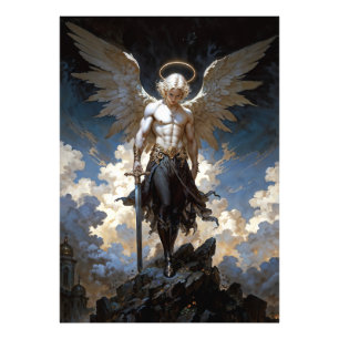 Archangel Michael Fantasy Illustration Photo Print