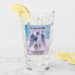 Archangel Michael God's laser eye, blue glass cup