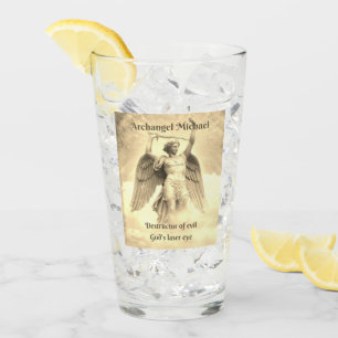 Archangel Michael God's laser eye yellow glass cup