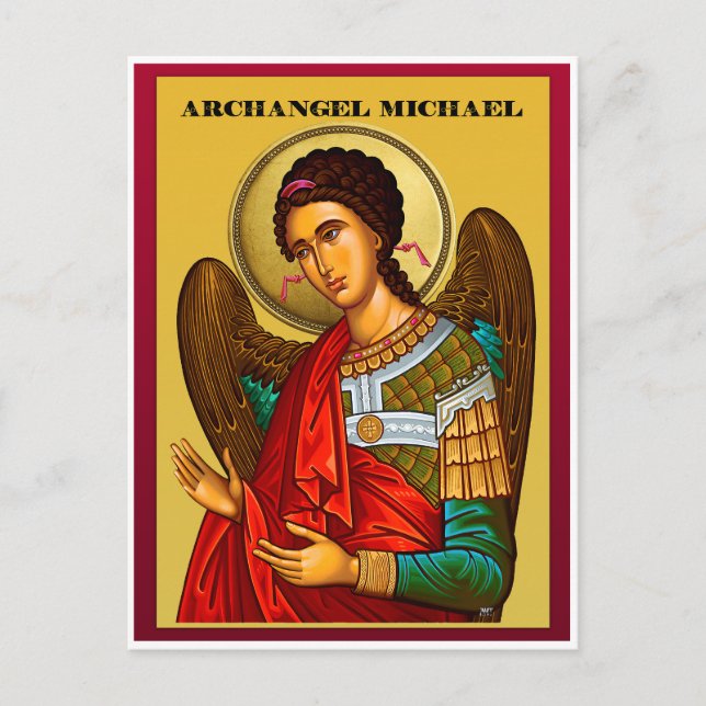 Archangel Michael Holiday Postcard (Front)