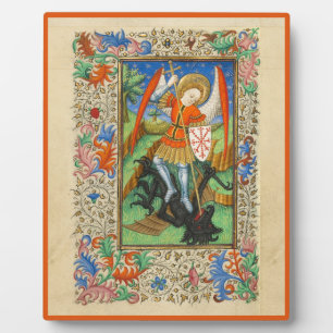 Archangel Michael Medieval Art Plaque
