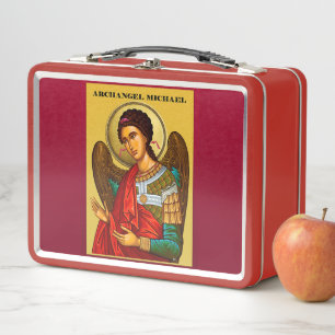 Archangel Michael Metal Lunch Box