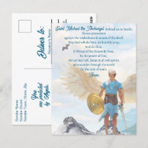 Archangel Michael Protection Courage Blue Prayer 