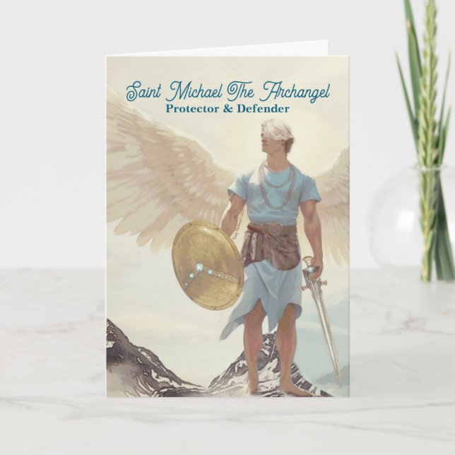 Archangel Michael – Serene Guardian Pastel Light Card (Front)