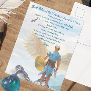 Archangel Michael the Archangel Protection Prayer  Postcard