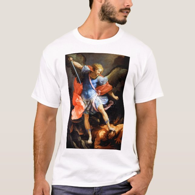 Archangel Michael tramples Satan, Guido Reni T-Shirt (Front)