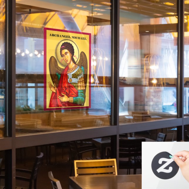 Archangel Michael Window Cling (Restaurant Window)