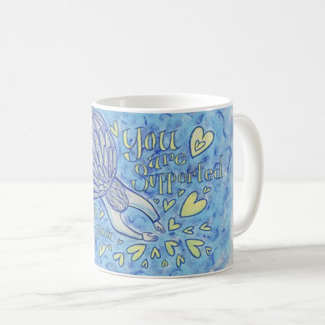Archangel Michael's Support Art Custom Coffee Cup (Front Right)