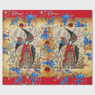 ARCHANGEL RAPHAEL AND FISH CHRISTMAS PARCHMENT WRAPPING PAPER