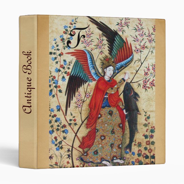 ARCHANGEL RAPHAEL AND FISH PARCHMENT BINDER (Front/Spine)