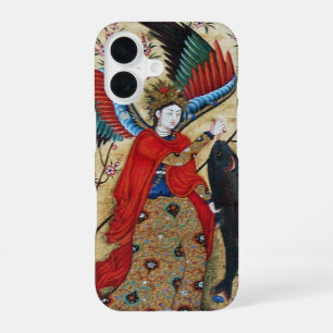 ARCHANGEL RAPHAEL AND FISH PARCHMENT iPhone 16 CASE