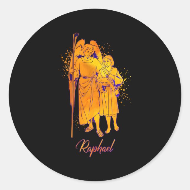 Archangel Raphael Classic Round Sticker (Front)