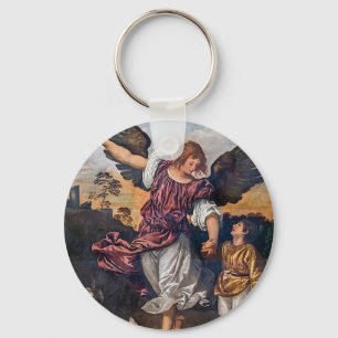 Archangel Raphael Drawing - St Raphael Keychain
