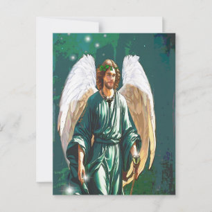 Archangel Raphael Healer Angel Healing Art Note Postcard