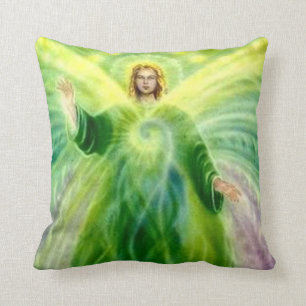 Archangel Raphael Healing Light Throw Pillow