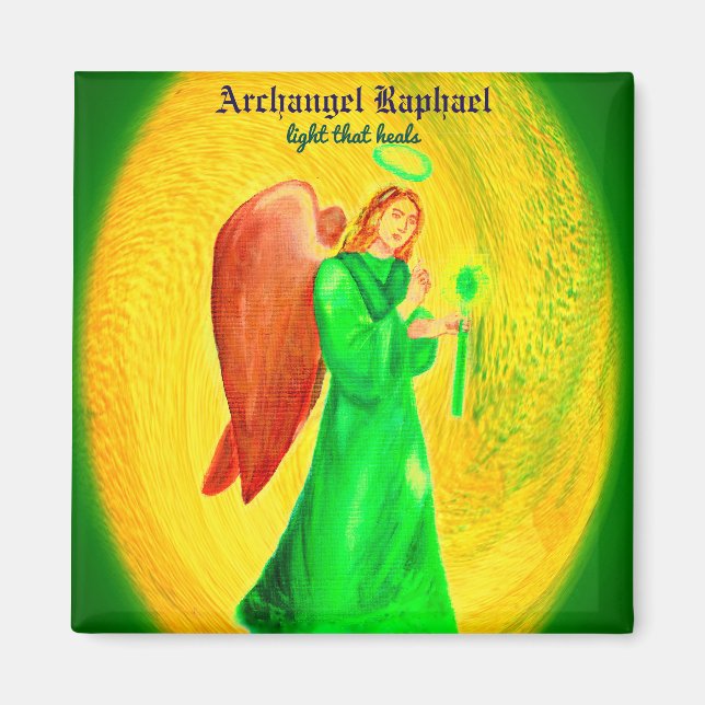 Archangel Raphael Magnet Carré (Devant)