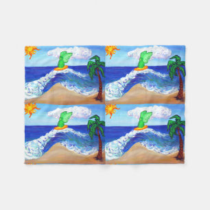 ​Archangel Raphael Surf Art Custom Fleece Blanket