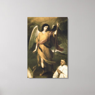 Archangel Raphael with Bishop Domonte Canvas Print