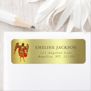 Archangel St Michael Art Gardien Angel Gold