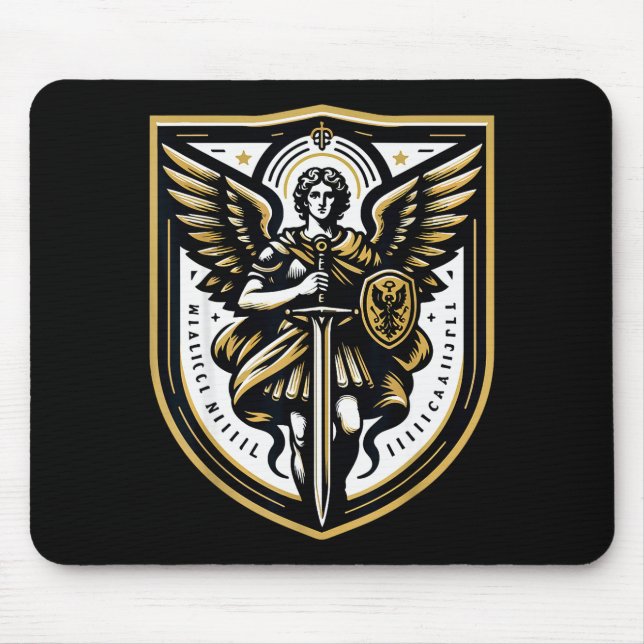 Archangel St Michael Christian  Mouse Pad (Front)