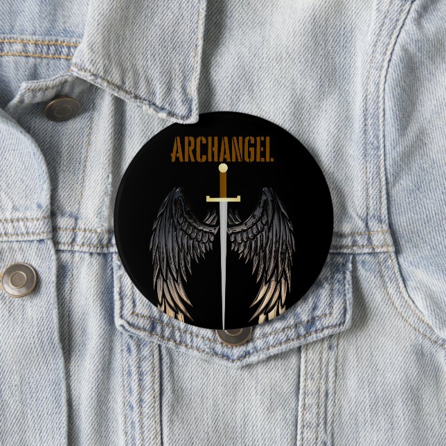 ARCHANGEL SWORD  4 INCH ROUND BUTTON (In Situ)