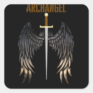 ARCHANGEL SWORD  SQUARE STICKER