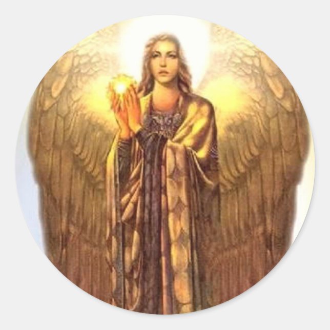 Archangel Uriel Classic Round Sticker (Front)