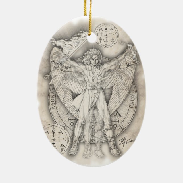 Archangel Uriel Ornament (Back)