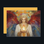 Archangel Uriel The Flame of God Rainbow Mosaic Invitation<br><div class="desc">✨🕯️✨Image Title: Uriel, The Flame of Divine Wisdom. ✨🕯️✨Image Description: This celestial digital artwork captures Archangel Uriel, the angel of wisdom and divine fire. Radiating heavenly light, Uriel holds the sacred flame—a symbol of enlightenment, truth, and spiritual awakening. His fiery wings and golden aura evoke divine protection and inspiration, making...</div>