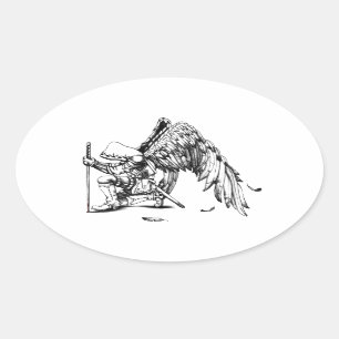 ArchAngel Warrior Oval Sticker