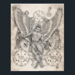 Archangel Zadkiel Print<br><div class="desc">Zadkiel: The Mercy of God.  Patron angel of mercy & freedom,  Zadkiel,  along with Jophiel,  is always at Michael's side in battle.</div>