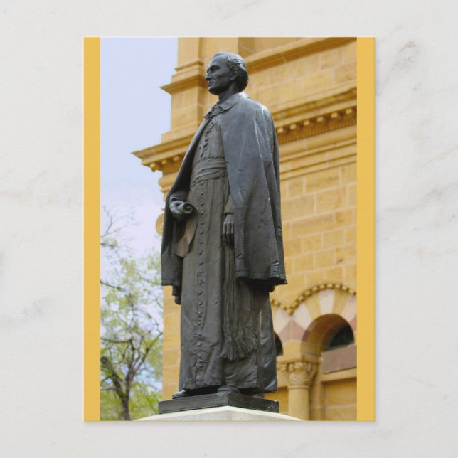 Archbishop Jean-Baptiste Lamy Statue Postcard (Front)