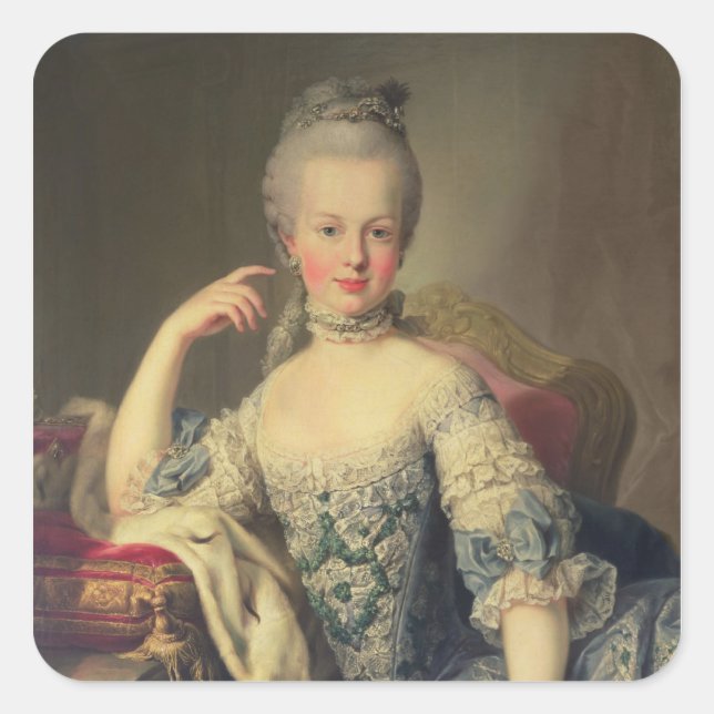 Archduchess Marie Antoinette Square Sticker (Front)