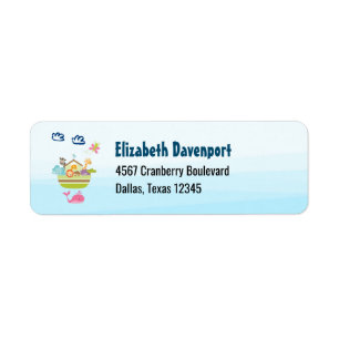 Arche animal mignonne avec papillon et baleine